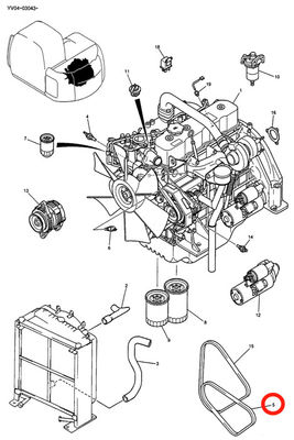 Keilriemen-Bagger Spare Parts ME900742 YX20M01025P1 der MITSUBISHI-Baumaschinen-Teil-6D22